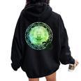 Mandala Namaste スピリチュアルブッダ ファッション服セット グリーン レディース オーバーサイズ パーカー バックプリント Black