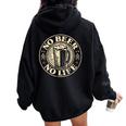 No Beer No Life ヴィンテージドリンク ビール愛好家 ビールファン向け レディース オーバーサイズ パーカー バックプリント Black