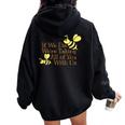 Save The Bees レディース オーバーサイズ パーカー バックプリント Black