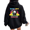 Spoiler Alert You're All Gonna Die Rainbow Cute Grim Reaper レディース オーバーサイズ パーカー バックプリント Black