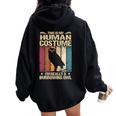 This Is My Human コスチューム I'm Really A Burrowing Owl 長袖tシャツ レディース オーバーサイズ パーカー バックプリント Black
