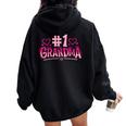 おばあちゃん、おばあちゃん レディース オーバーサイズ パーカー バックプリント Black