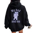 キッズ お父さん お父さん 息子 娘 ゾウ 男の子 女の子 レディース オーバーサイズ パーカー バックプリント Black