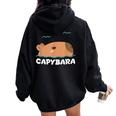 キッズ カピバラ シャツ 男の子 女の子 レディース オーバーサイズ パーカー バックプリント Black