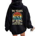 ヴィンテージ 1929 94 歳男性女性面白い誕生日アパレル レディース オーバーサイズ パーカー バックプリント Black