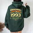 33歳 誕生日 男性女性intage 1993年1993年生まれ レトロデザインブランド レディース オーバーサイズ パーカー バックプリント Navy Blue