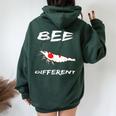 Bee Different Redbee アクアリストへのプレゼント シュリンプ レディース オーバーサイズ パーカー バックプリント Navy Blue