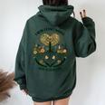 Faith Grows Where Love Is Planted キリスト教の言葉 レディース オーバーサイズ パーカー バックプリント Navy Blue
