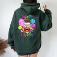 Just A Girl Who Loves Candy、レインボースイーツテスターギフト レディース オーバーサイズ パーカー バックプリント Navy Blue