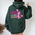 Little And Loud チアリーダー コスチューム チアリーディング 女の子 レディース オーバーサイズ パーカー バックプリント Navy Blue