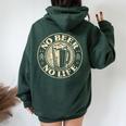 No Beer No Life ヴィンテージドリンク ビール愛好家 ビールファン向け レディース オーバーサイズ パーカー バックプリント Navy Blue