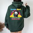Spoiler Alert You're All Gonna Die Rainbow Cute Grim Reaper レディース オーバーサイズ パーカー バックプリント Navy Blue