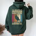 This Is My Human コスチューム I'm Really A Burrowing Owl 長袖tシャツ レディース オーバーサイズ パーカー バックプリント Navy Blue