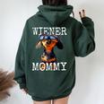 Wiener Mommyウィンナー・マミー ダックスフンド・ママ ダックスフンド・ママ 母の日 ダックスフンド レディース オーバーサイズ パーカー バックプリント Navy Blue