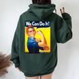 「We Can Do It」ポスター ロージー The Riveter Girl Power」 レディース オーバーサイズ パーカー バックプリント Navy Blue