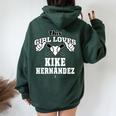 キケ・ヘルナンデス This Girl Loves Gameday レディース オーバーサイズ パーカー バックプリント Navy Blue