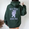 キッズ お父さん お父さん 息子 娘 ゾウ 男の子 女の子 レディース オーバーサイズ パーカー バックプリント Navy Blue
