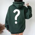 クエスチョンマーク シャツ カップル 男性 女性 キッズ Guess Who コスチューム レディース オーバーサイズ パーカー バックプリント Navy Blue