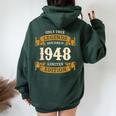 ヴィンテージ 1948 ギフト 男性 女性 長寿祝い 1948年生まれ 還暦祝い ユニークな誕生日プレゼント レディース オーバーサイズ パーカー バックプリント Navy Blue
