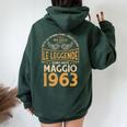 誕生日 男性 ギフト 女性 レジェンド 1963年5月 レディース オーバーサイズ パーカー バックプリント Navy Blue