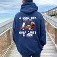 A Good Daytarts With Golf Carts And Beer 面白いゴルフ レディース オーバーサイズ パーカー バックプリント Forest