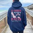 A Queen Was Born On 5月29日 ガーリー 誕生日 クイーン レディース オーバーサイズ パーカー バックプリント Forest