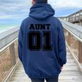 Enjoy World No1 Aunt 01 スポーツスタイル Best Cool Aunt Ever レディース オーバーサイズ パーカー バックプリント Forest