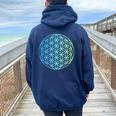 Flower Of Life 宇宙のポジティブなエネルギー フラワーオブライフ 長袖tシャツ レディース オーバーサイズ パーカー バックプリント Forest