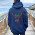 Jaegermeister Meister Deer Family Dad Mum Cheeky レディース オーバーサイズ パーカー バックプリント Forest