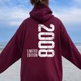 18歳の男の子、女の子、18 歳の誕生日プレゼント、限定版 2008 レディース オーバーサイズ パーカー バックプリント Maroon