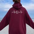 Basketball For And Everyone レディース オーバーサイズ パーカー バックプリント Maroon
