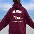 Bee Different Redbee アクアリストへのプレゼント シュリンプ レディース オーバーサイズ パーカー バックプリント Maroon
