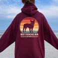 Best Frenchie Mom Ever レトロ フレンチブルドッグ ドッグ ママ 長袖tシャツ レディース オーバーサイズ パーカー バックプリント Maroon
