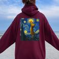 Gatto Disegno Gatto Mamma Gatto Papà Uomini Donne Bambini Gatto Divertente Felpa con cappuccio oversize da donna con stampa posteriore Maroon