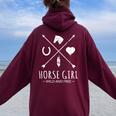 Horse Girl Wild And Free Arrow 馬好き乗馬tシャツ レディース オーバーサイズ パーカー バックプリント Maroon