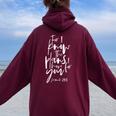 Know The Plans I Have For You Christian Bibleerse レディース オーバーサイズ パーカー バックプリント Maroon