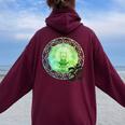 Mandala Namaste スピリチュアルブッダ ファッション服セット グリーン レディース オーバーサイズ パーカー バックプリント Maroon