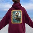 Pinup Girl 男性用 セクシーなハロウィーンの魔女 レディース オーバーサイズ パーカー バックプリント Maroon