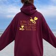 Save The Bees レディース オーバーサイズ パーカー バックプリント Maroon