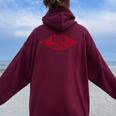 Save The Drama For Your Mama レトロ 90年代 メンズ&レディース レディース オーバーサイズ パーカー バックプリント Maroon