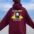 Spoiler Alert You're All Gonna Die Rainbow Cute Grim Reaper レディース オーバーサイズ パーカー バックプリント Maroon