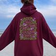 This Dance Thing Escalated Quick Flowers Floral レディース オーバーサイズ パーカー バックプリント Maroon