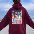 【映画】クレヨンしんちゃん 超時空嵐を呼ぶオラの花嫁 レディース オーバーサイズ パーカー バックプリント Maroon