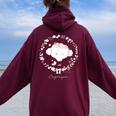 こぎみゅん 花輪 【バレンタインギフトにおすすめ！】 レディース オーバーサイズ パーカー バックプリント Maroon