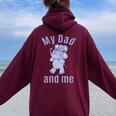 キッズ お父さん お父さん 息子 娘 ゾウ 男の子 女の子 レディース オーバーサイズ パーカー バックプリント Maroon