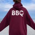 テキサス Bbq Tx バーベキュー マップ ユーズド加工 テキサス 男性 女性 キッズ レディース オーバーサイズ パーカー バックプリント Maroon