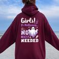 ハロウィンメイクのジョーク、女の子、面白い、英語で レディース オーバーサイズ パーカー バックプリント Maroon