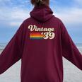 ヴィンテージ 1939年 84歳 誕生日プレゼント 男性 女性 84歳 レディース オーバーサイズ パーカー バックプリント Maroon