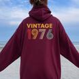 ヴィンテージ 1976 50歳の誕生日プレゼント 男性 女性 50歳 レディース オーバーサイズ パーカー バックプリント Maroon