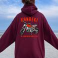 還暦祝い バイク好き 車好き 父 男性 女性 クラシック 60歳 The Road Never Ends At 60 レディース オーバーサイズ パーカー バックプリント Maroon
